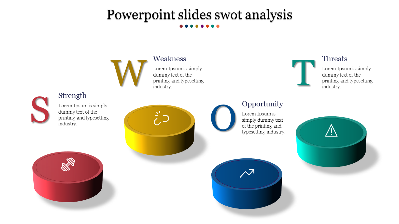 Free - Multicolor PowerPoint Slides SWOT Analysis Template